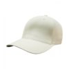Yupoong Mens White Flexfit Baseball Cap
